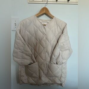 Uniqlo Women's Beige Quilted Puffer Jacket